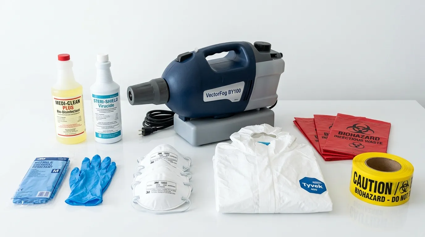 Professional biohazard remediation crew working in Tyrone